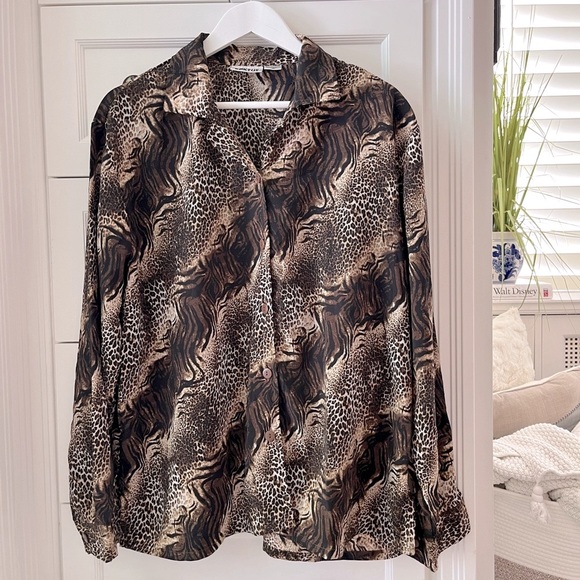 Vintage KAKTUS Animal Print Button Down 🤎🖤 - Picture 2 of 9